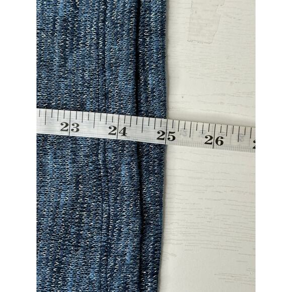 Chico's Long Sleeve Sweater  Removable Removable Cowl Neck Blue Metallic Size M - Picture 8 of 9